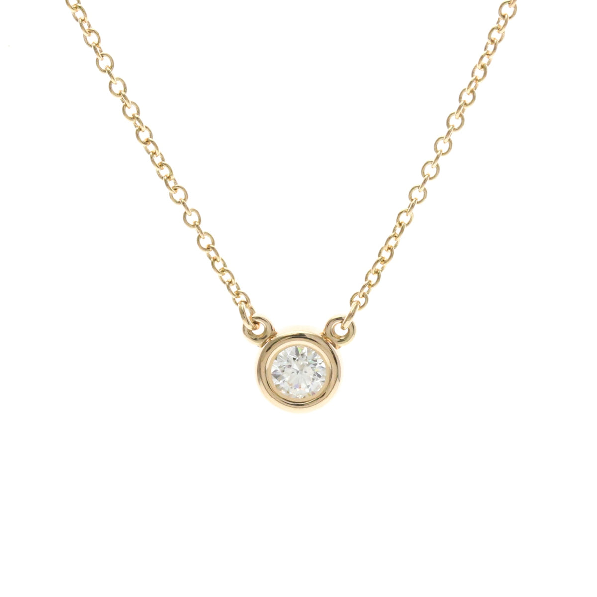 Tiffany & Co. Elsa Peretti Diamonds By The Yard Pendant 18K Rose Gold with Pear-Shaped Diamond, Gold, Pink Gold, Necklace