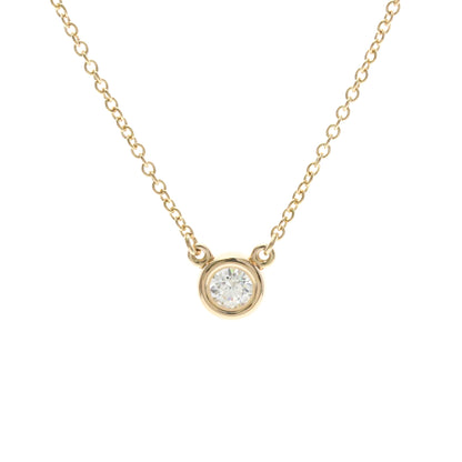 Tiffany & Co. Elsa Peretti Diamonds By The Yard Pendant 18K Rose Gold with Pear-Shaped Diamond, Gold, Pink Gold, Necklace