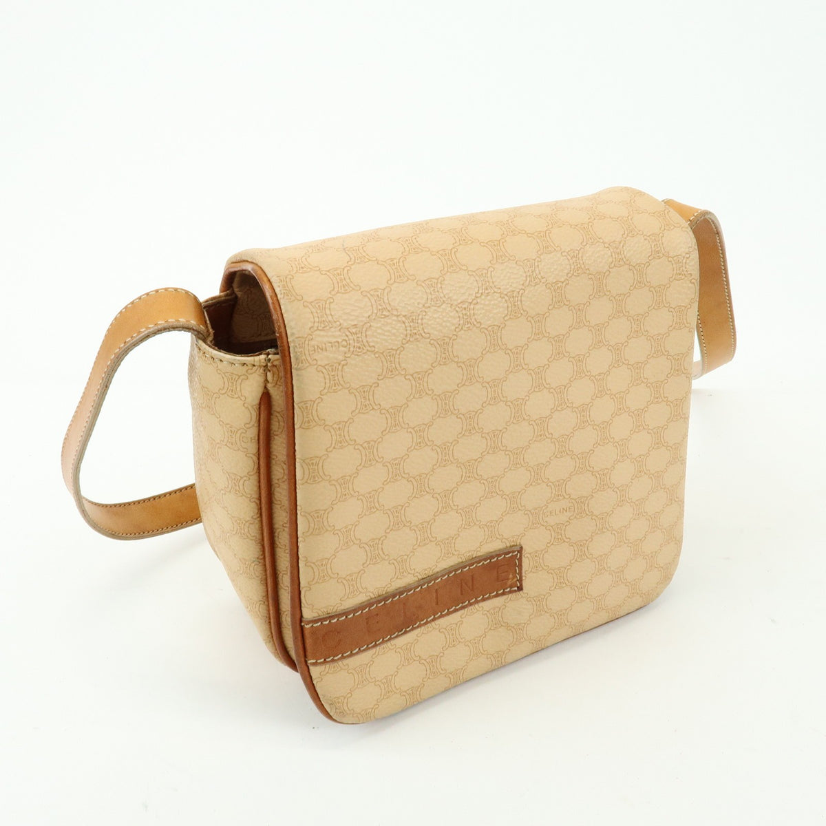 Celine Macadam Canvas and Leather, Beige, PVC, Tote Bag