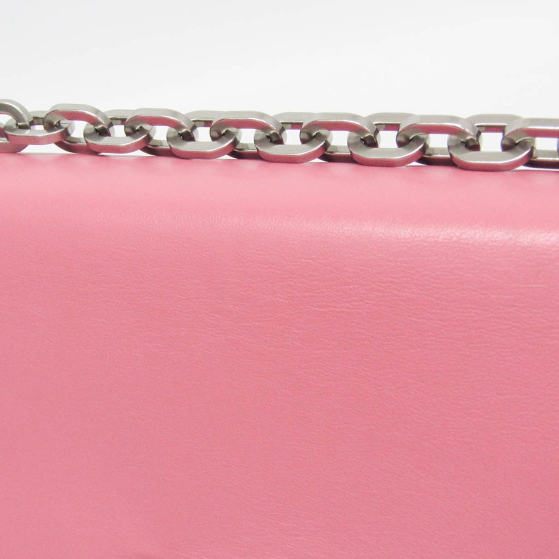 Prada Lux Chain Lock Flap Saffiano Leather, Pink, Leather, Shoulder Bag