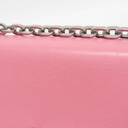 Prada Lux Chain Lock Flap Saffiano Leather, Pink, Leather, Shoulder Bag