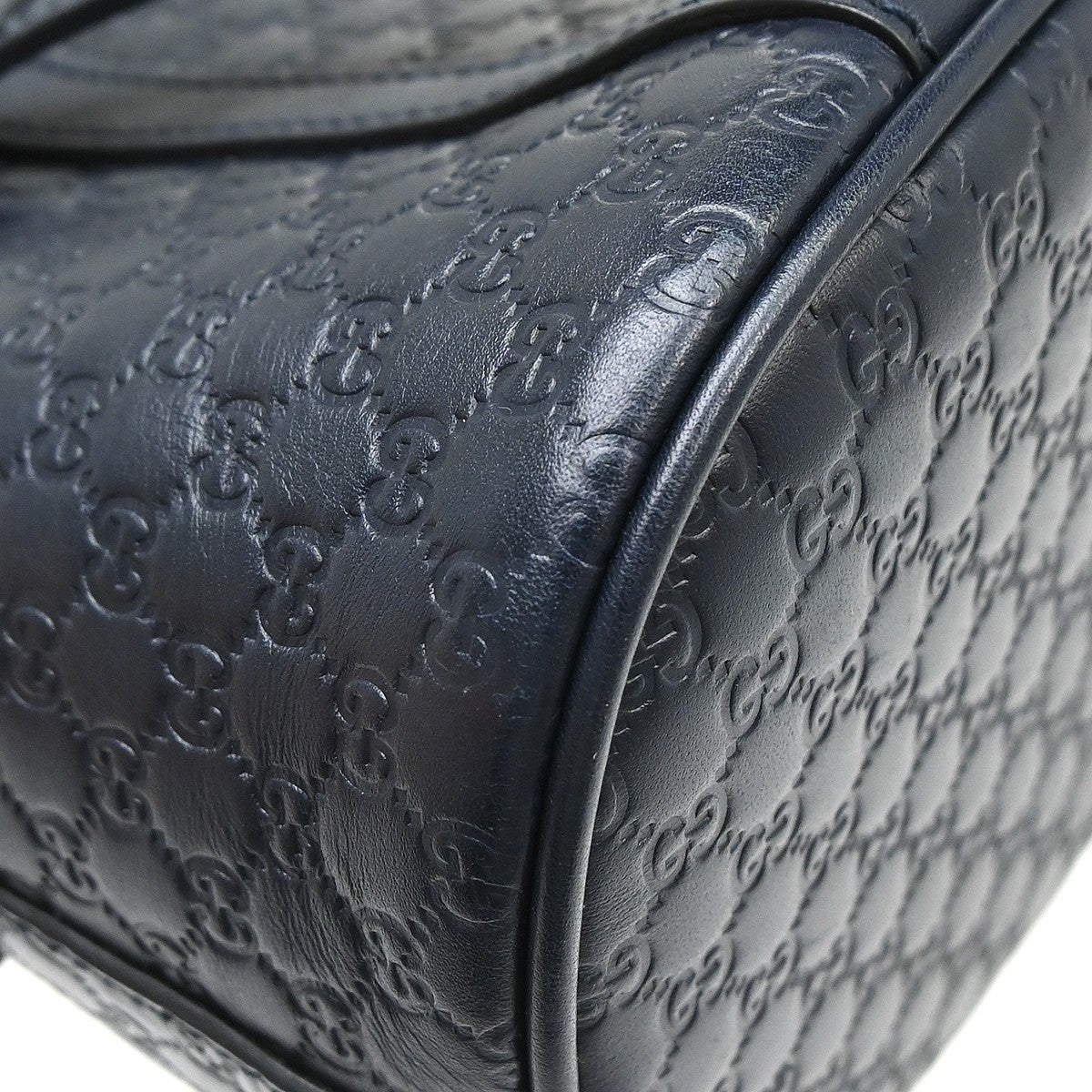 Gucci Convertible Dome Satchel Microguccissima Leather, Navy, Leather, Handbag