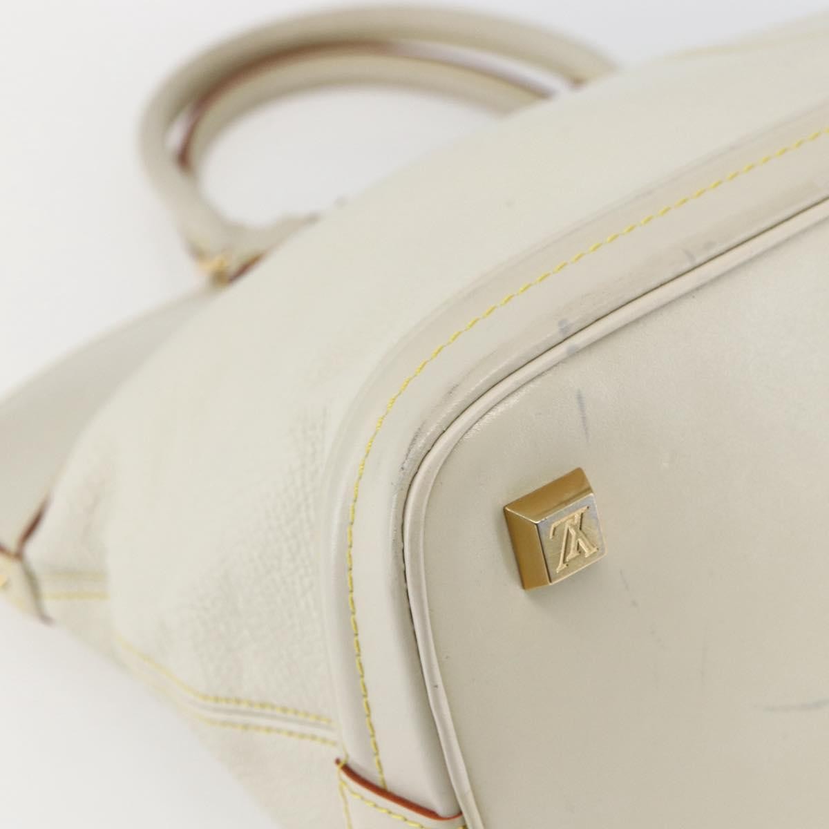 Louis Vuitton Suhali Lockit Leather, White, Leather, Handbag