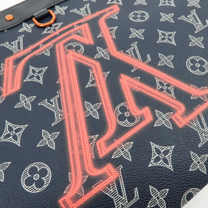 Louis Vuitton Pochette Apollo Limited Edition Upside Down Monogram Ink, Navy, Canvas, Clutch