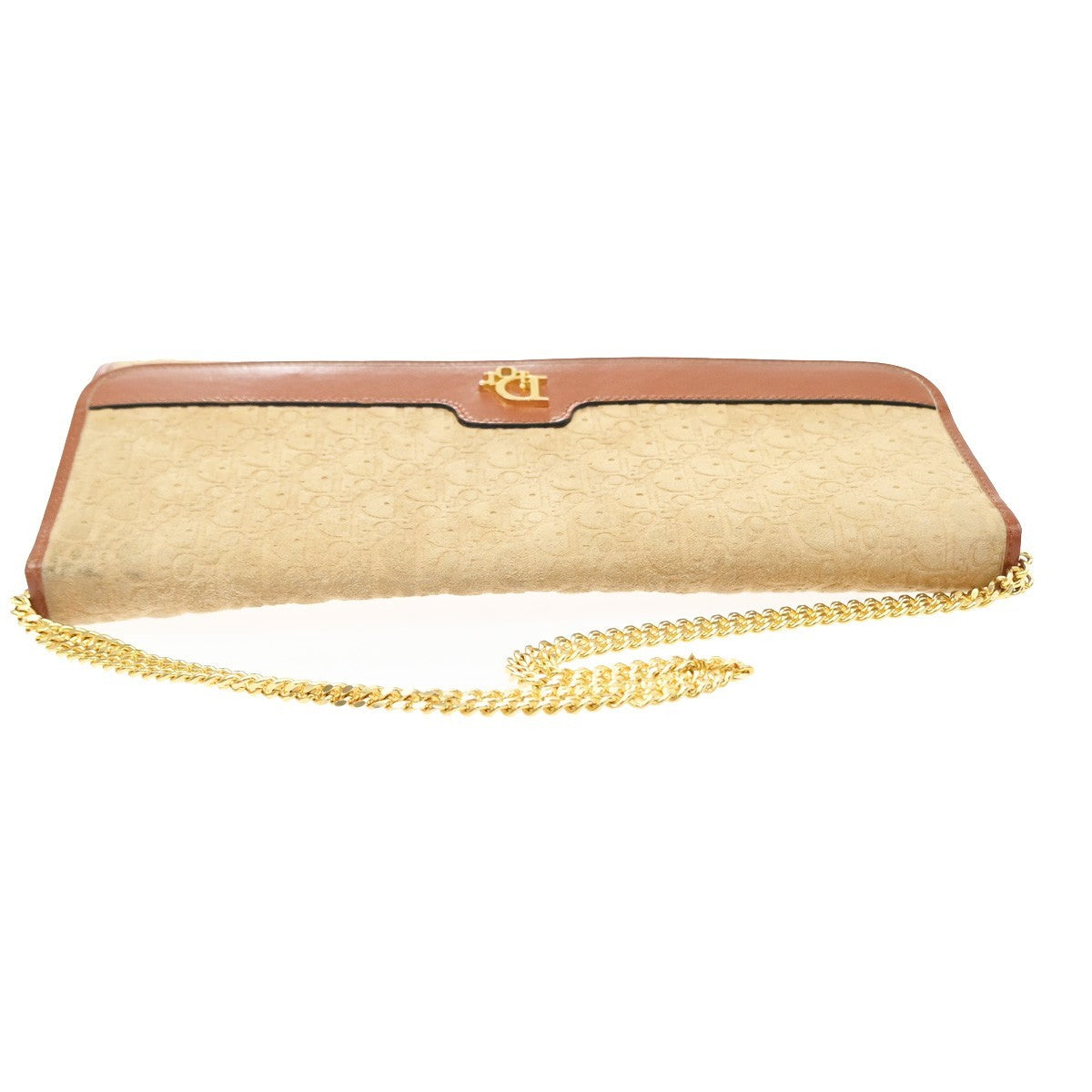 Christian Dior Trotter shoulder bag Leather, Beige, Suede, Shoulder Bag