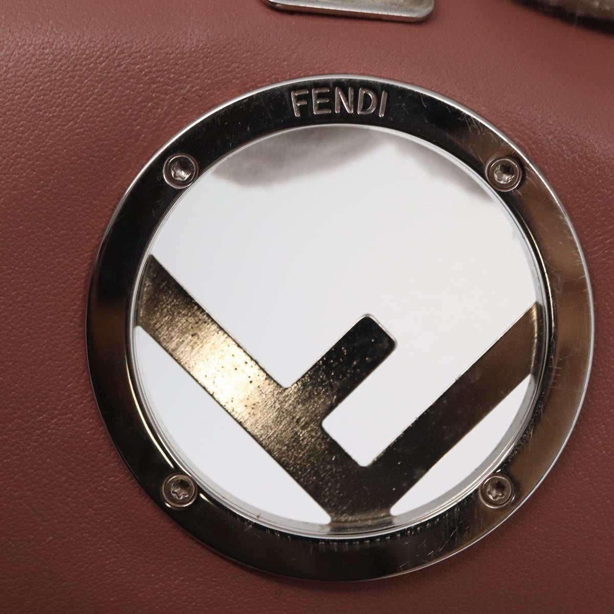 Fendi F is Fendi Wallet on Chain Leather, Pink, Leather, Shoulder Bag