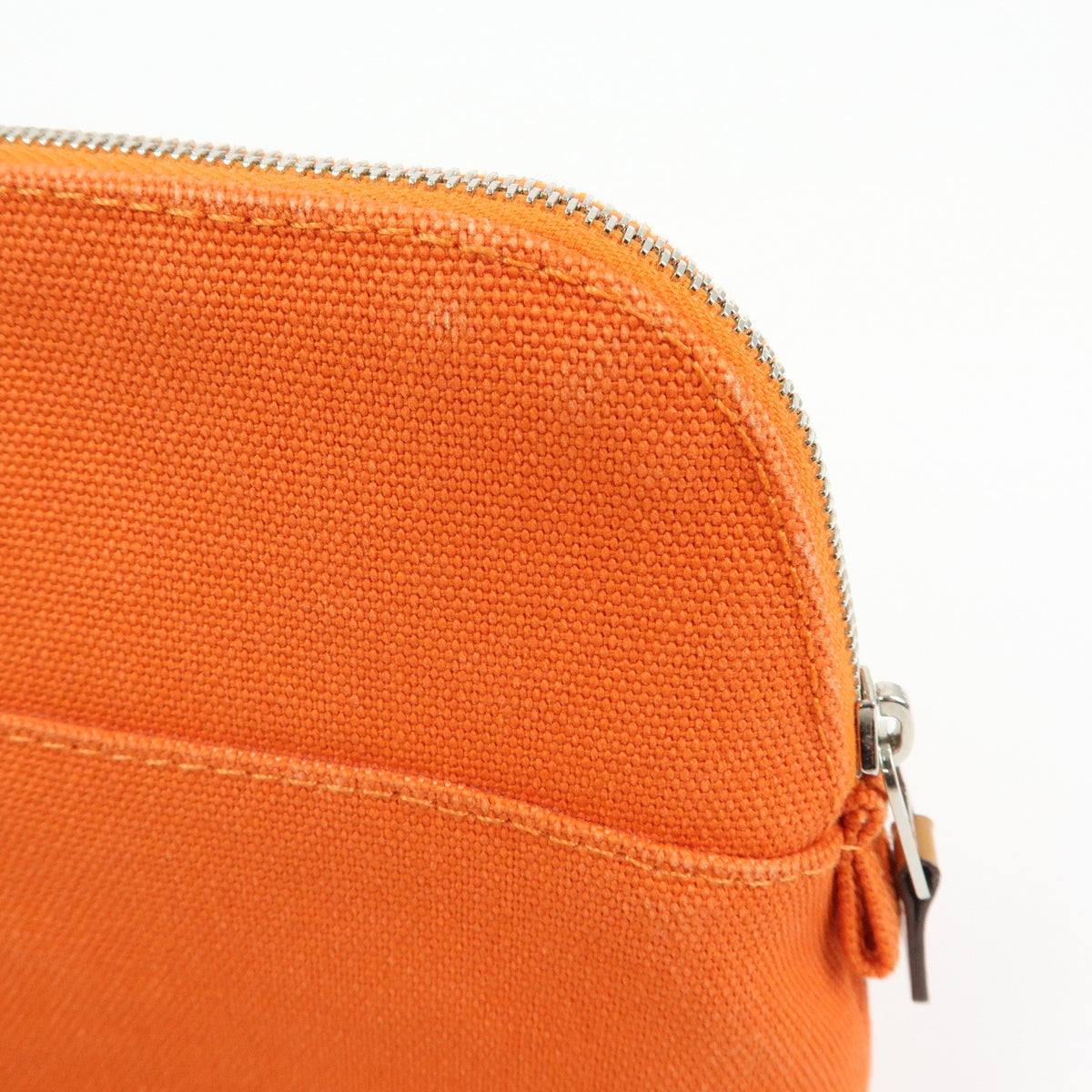 Hermes Bolide Travel Canvas, Orange, Canvas, Clutch