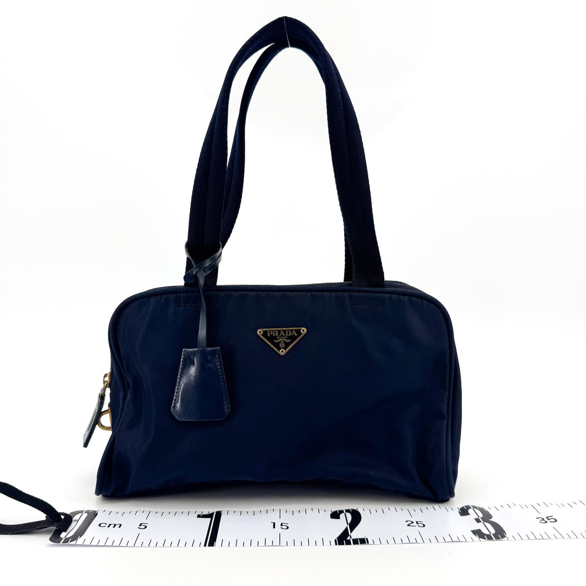Prada Bowling Tessuto, Navy, Nylon, Shoulder Bag