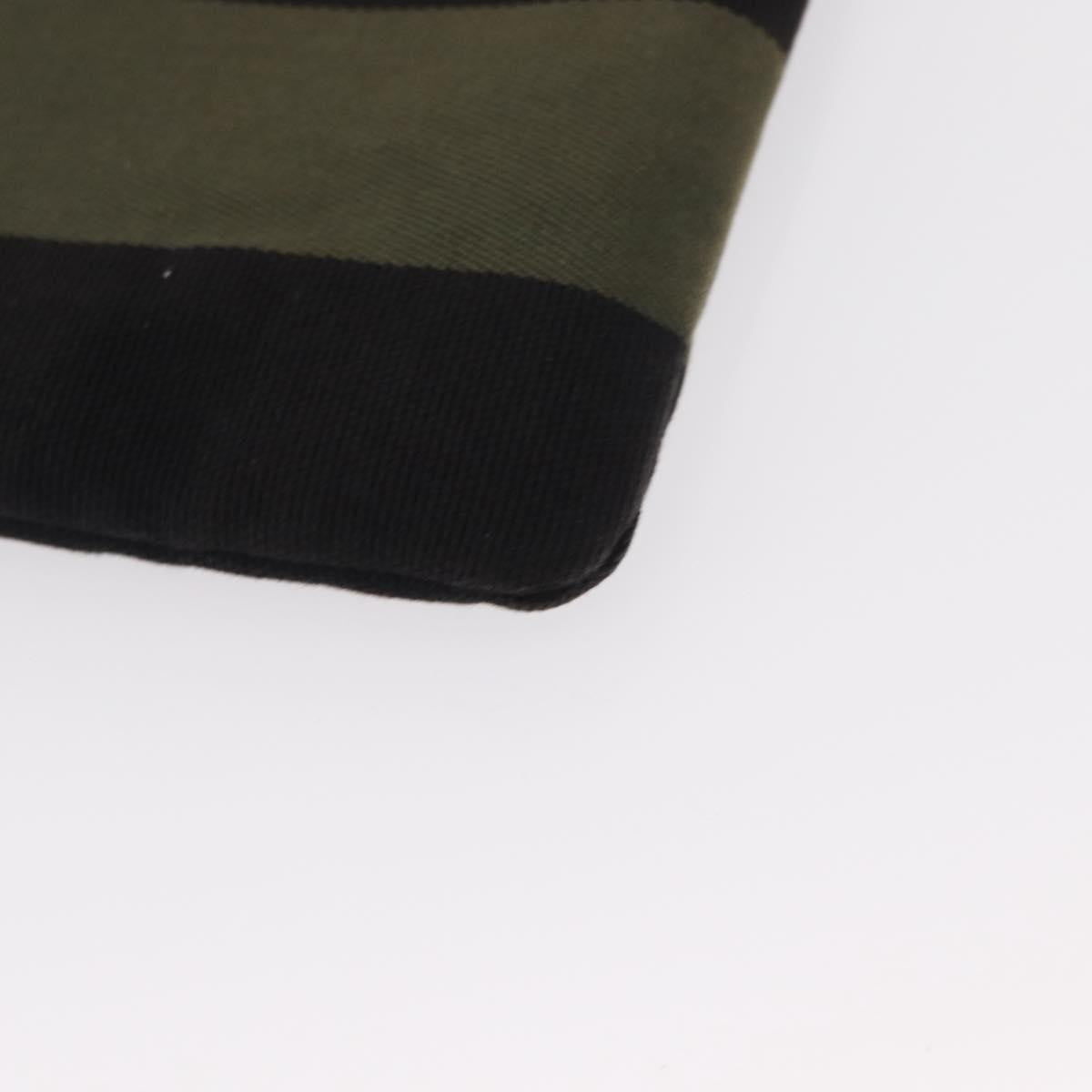 Saint Laurent Beach Zip Canvas, Khaki, Canvas, Clutch