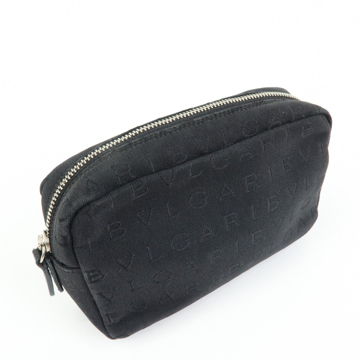 Bvlgari Pouch Canvas, Black, Canvas, Clutch