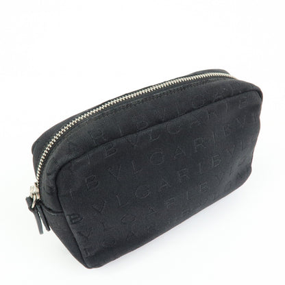 Bvlgari Pouch Canvas, Black, Canvas, Clutch