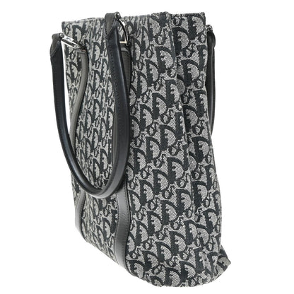Christian Dior Vintage Open Diorissimo Canvas, Black, Canvas, Tote Bag