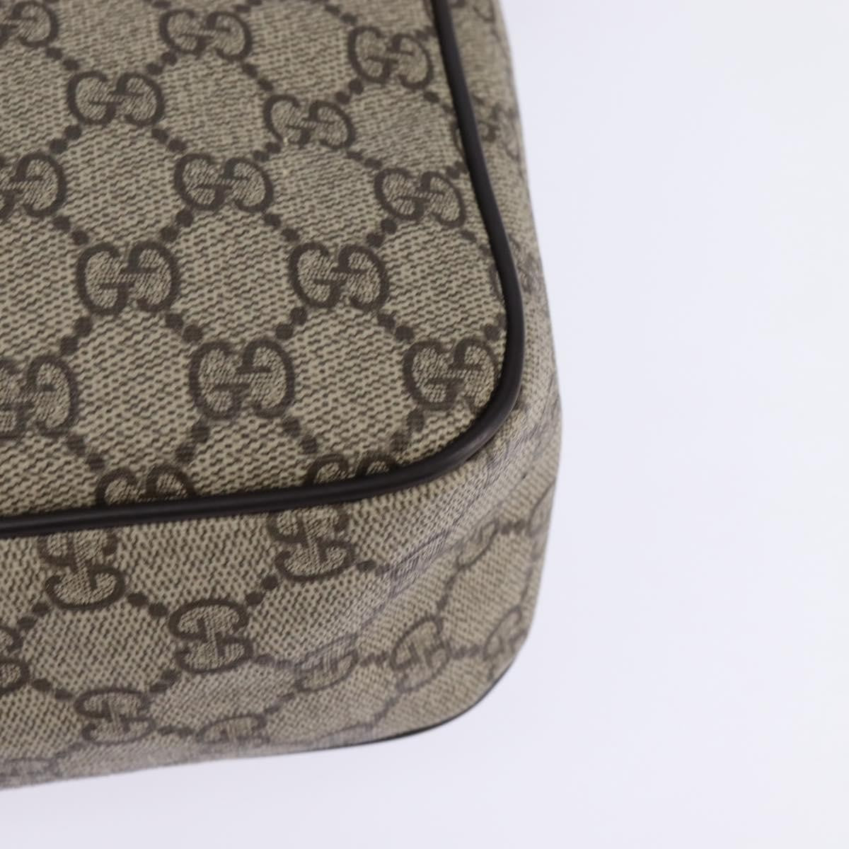 Gucci Front Zip Messenger GG Coated Canvas, Beige, Canvas, Crossbody Bag
