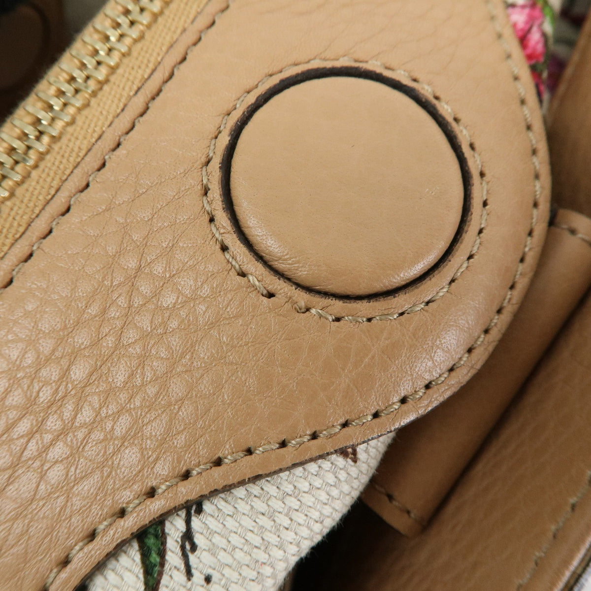 Gucci Bamboo Shopper Leather, Beige, Leather, Tote Bag