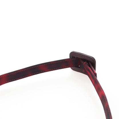 Christian Dior Saddle Belt Oblique Canvas, Burgundy, Canvas, Handbag