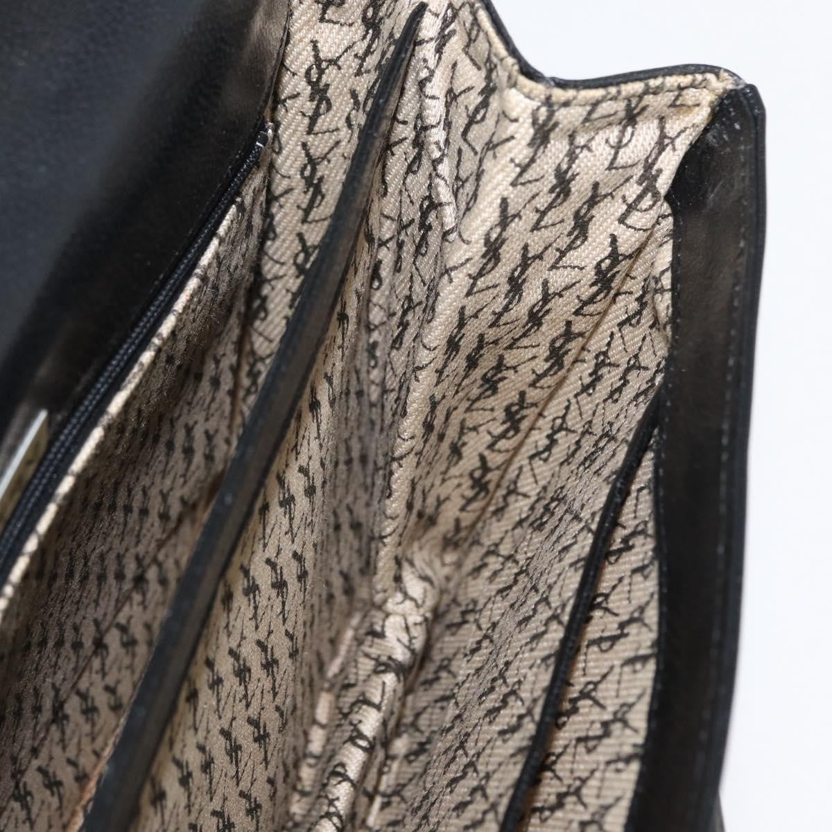 Saint Laurent Vintage Leather, Black, Leather, Shoulder Bag
