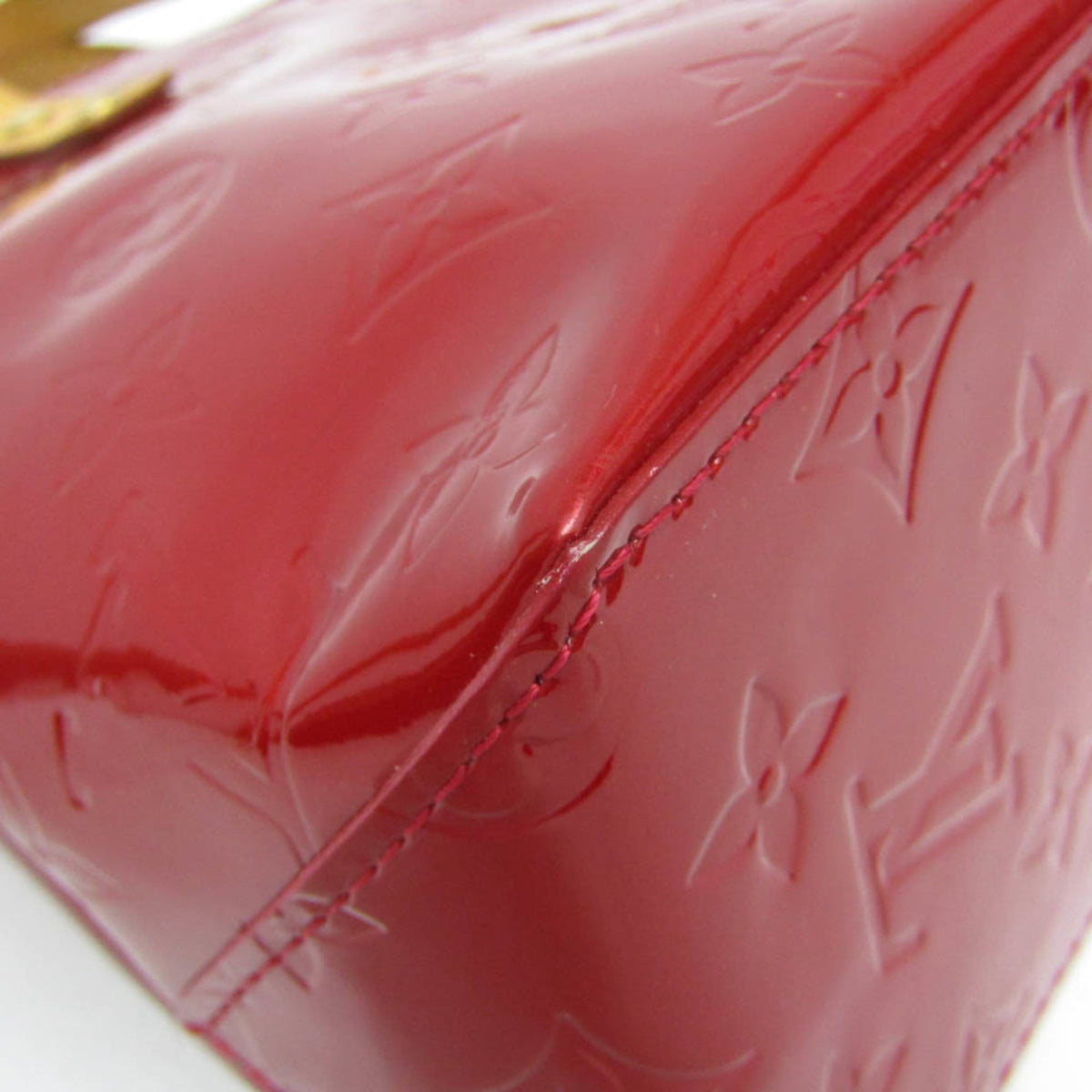 Louis Vuitton Reade Monogram Vernis, Red, Patent Leather, Handbag