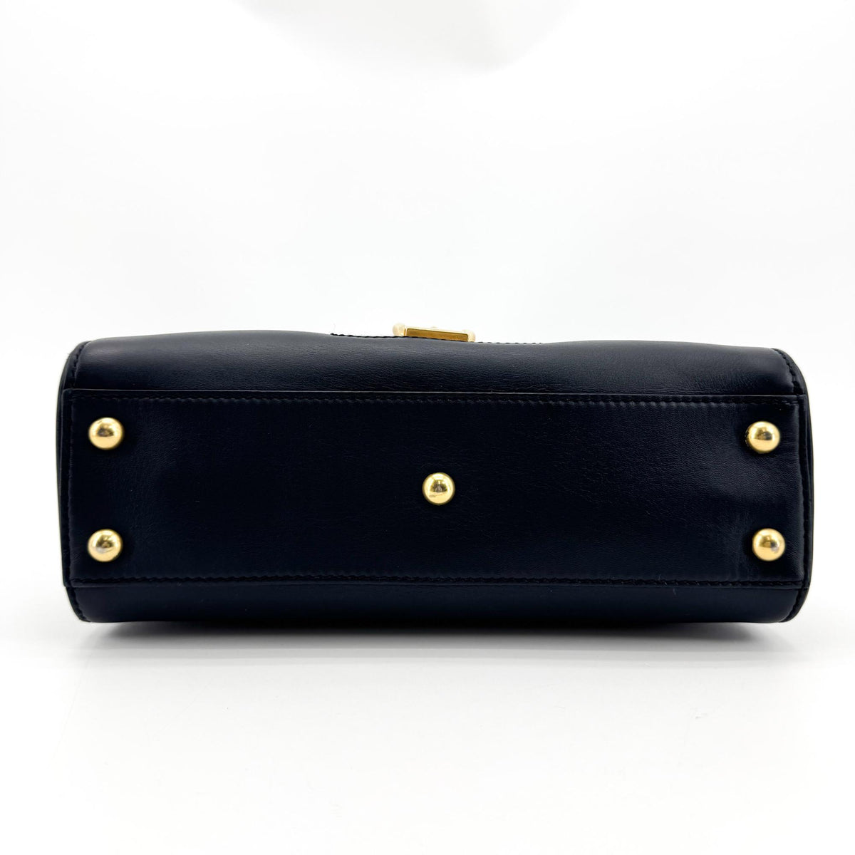 Gucci Sylvie Top Handle Leather, Black, Leather, Handbag