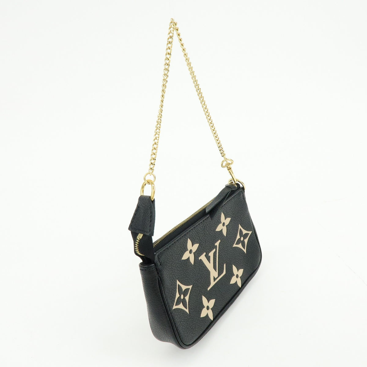 Louis Vuitton Pochette Accessoires Bicolor Monogram Empreinte Giant, Black, Leather, Clutch