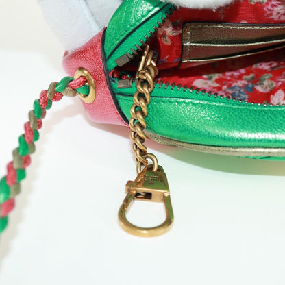 Gucci Trapuntata Camera Quilted Laminated Leather, Red, Leather, Shoulder Bag