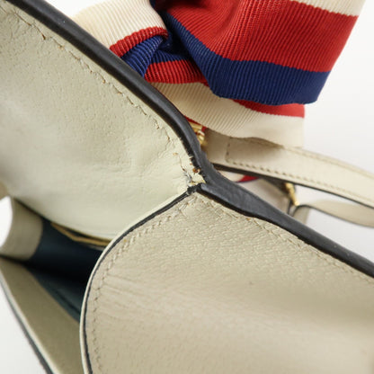 Gucci Sylvie Printed Leather, Beige, Leather, Shoulder Bag