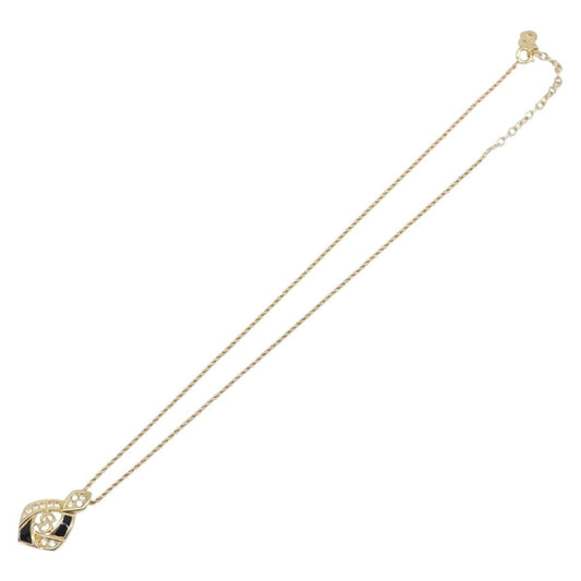 Christian Dior Vintage CD Heart Pendant Metal, Gold, Metal, Necklace