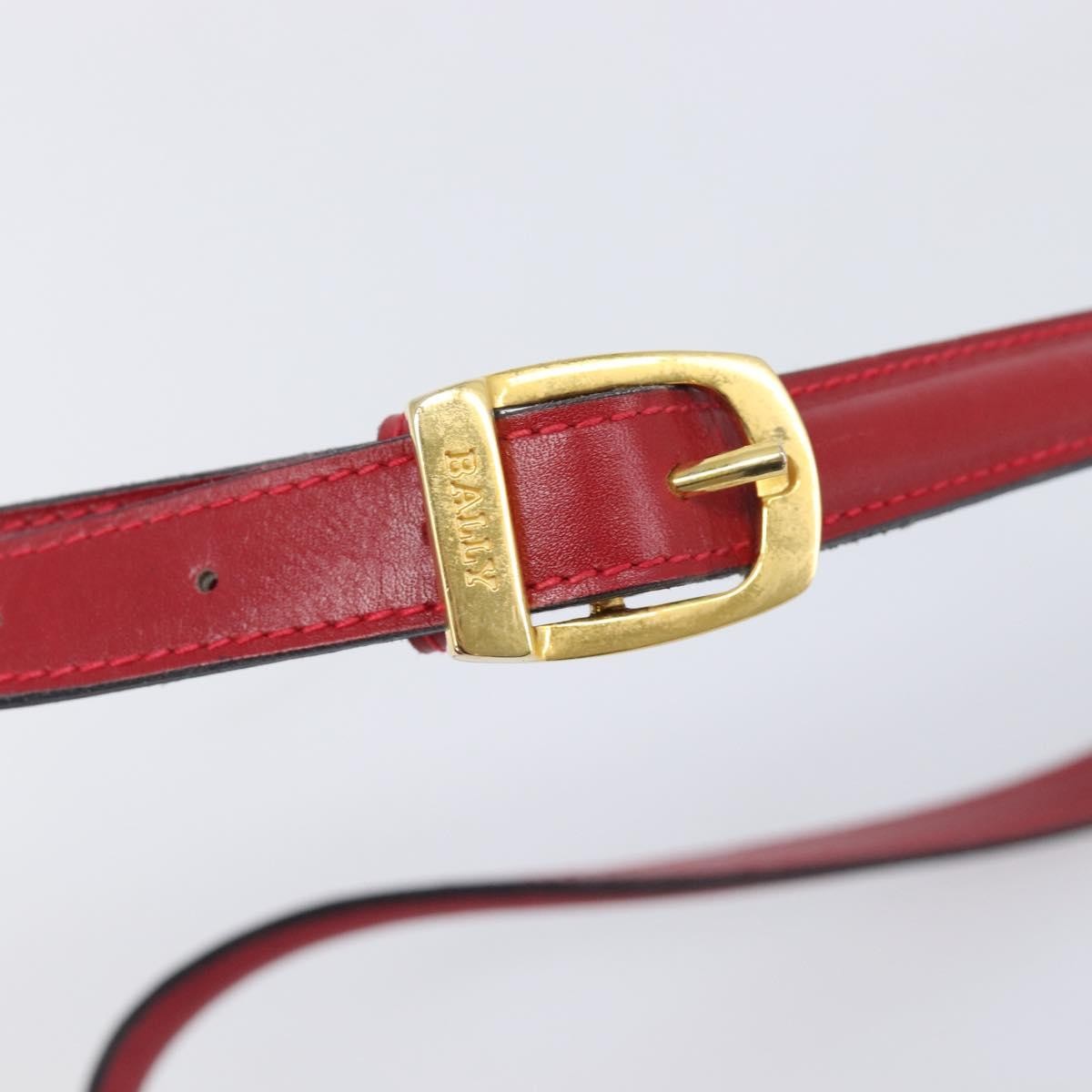 Bally Vintage Leather, Red, Leather, Shoulder Bag
