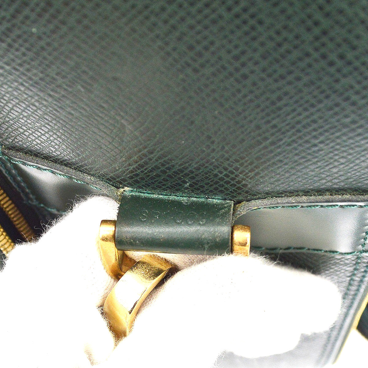 Louis Vuitton Tura Messenger Taiga Leather, Green, Leather, Handbag