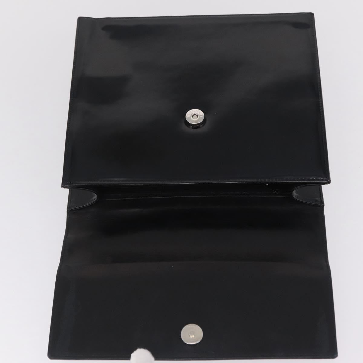 Chanel Vintage CC Box Flap Leather, Black, Patent Leather, Handbag