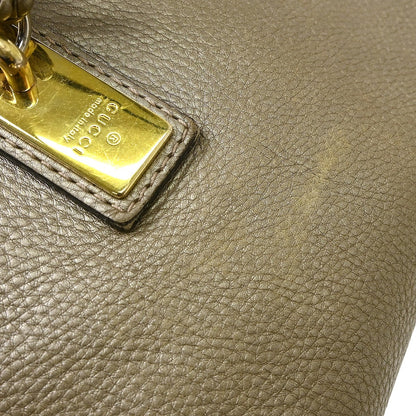 Gucci Bella Flap Leather, Gold, Leather, Shoulder Bag
