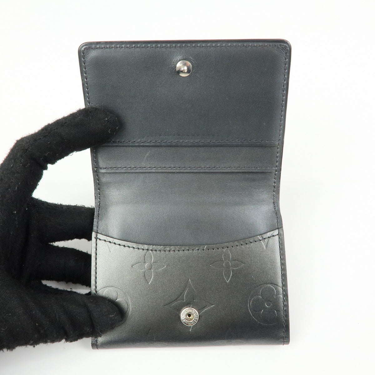Louis Vuitton Ludlow Vernis, Gray, Leather, Wallet