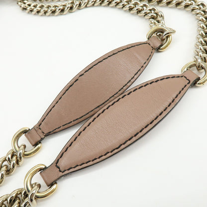 Gucci Emily Chain Flap Guccissima Leather, Pink, Leather, Handbag