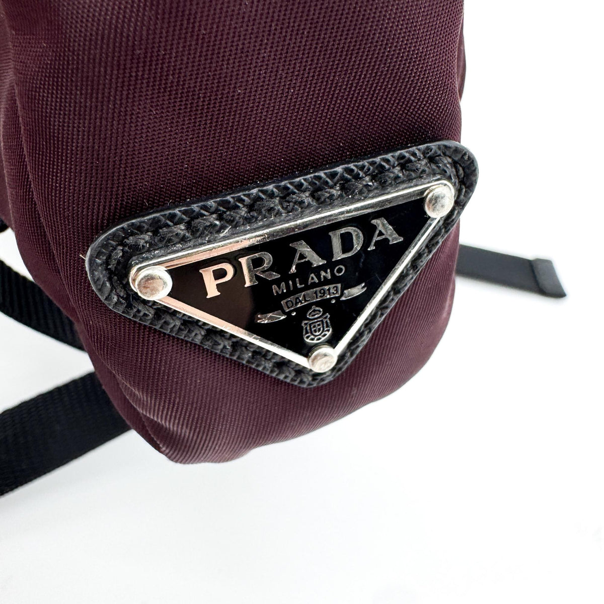 Prada Technical Zip Tessuto, Burgundy, Nylon, Crossbody Bag