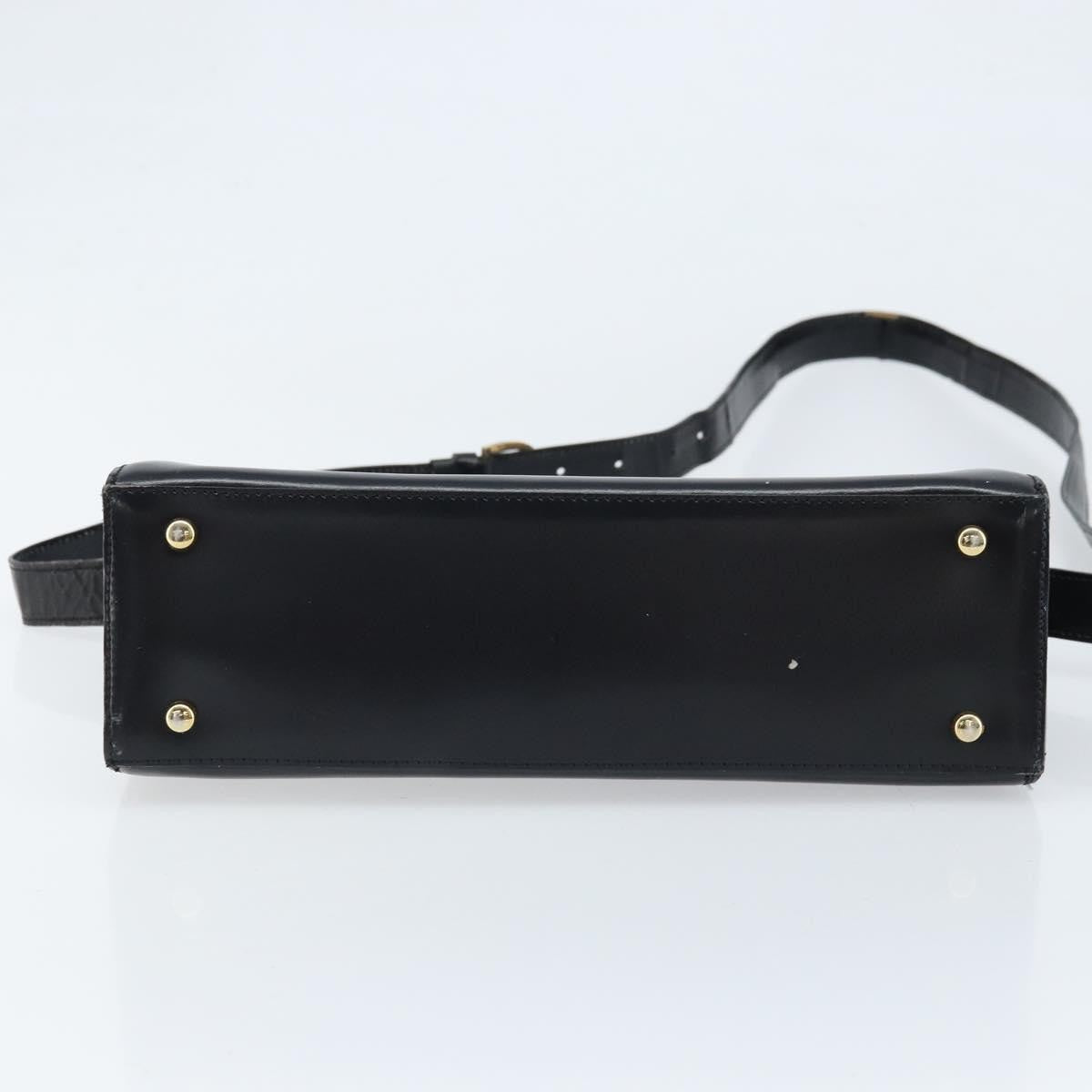 Celine Vintage Leather, Black, Leather, Shoulder Bag