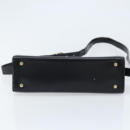 Celine Vintage Leather, Black, Leather, Shoulder Bag