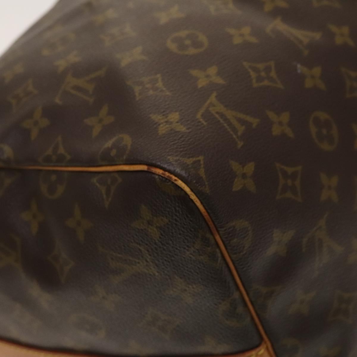 Louis Vuitton Keepall Bandouliere Bag Monogram Canvas, BROWN, LEATHER, Travel bag