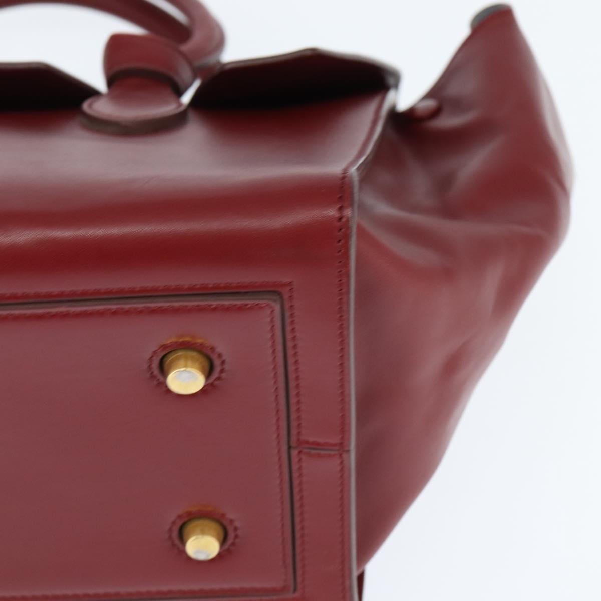 Celine Tie Tote leather, RED, LEATHER, Tote bag