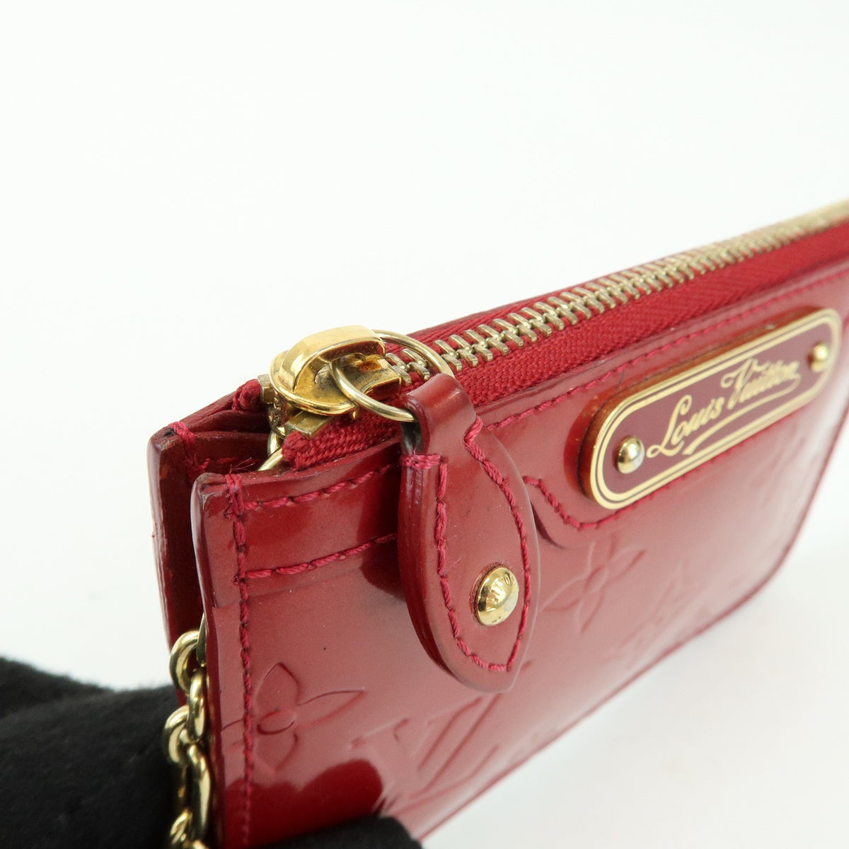 Louis Vuitton Pochette Clés Patent Leather, Red, Patent Leather, Wallet