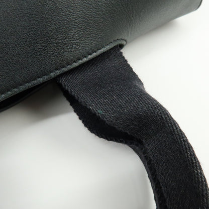 Hermes Valparaiso Toile and Leather, Black, Canvas, Handbag