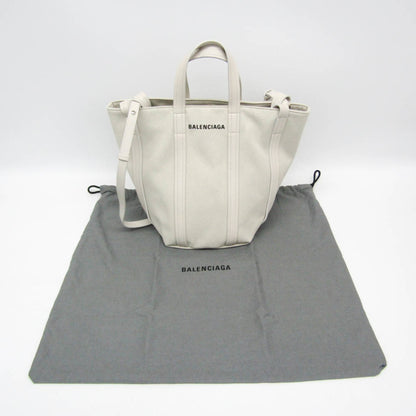 Balenciaga Everyday 2.0 North South Canvas and leather, White, Canvas, Tote Bag