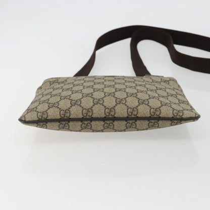 Gucci Zip Top Messenger GG Canvas with Leather, Beige, Canvas, Shoulder Bag