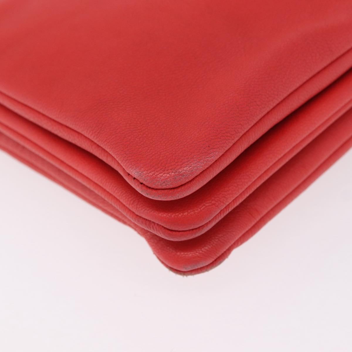 Celine Trio Leather, Red, Leather, Crossbody Bag