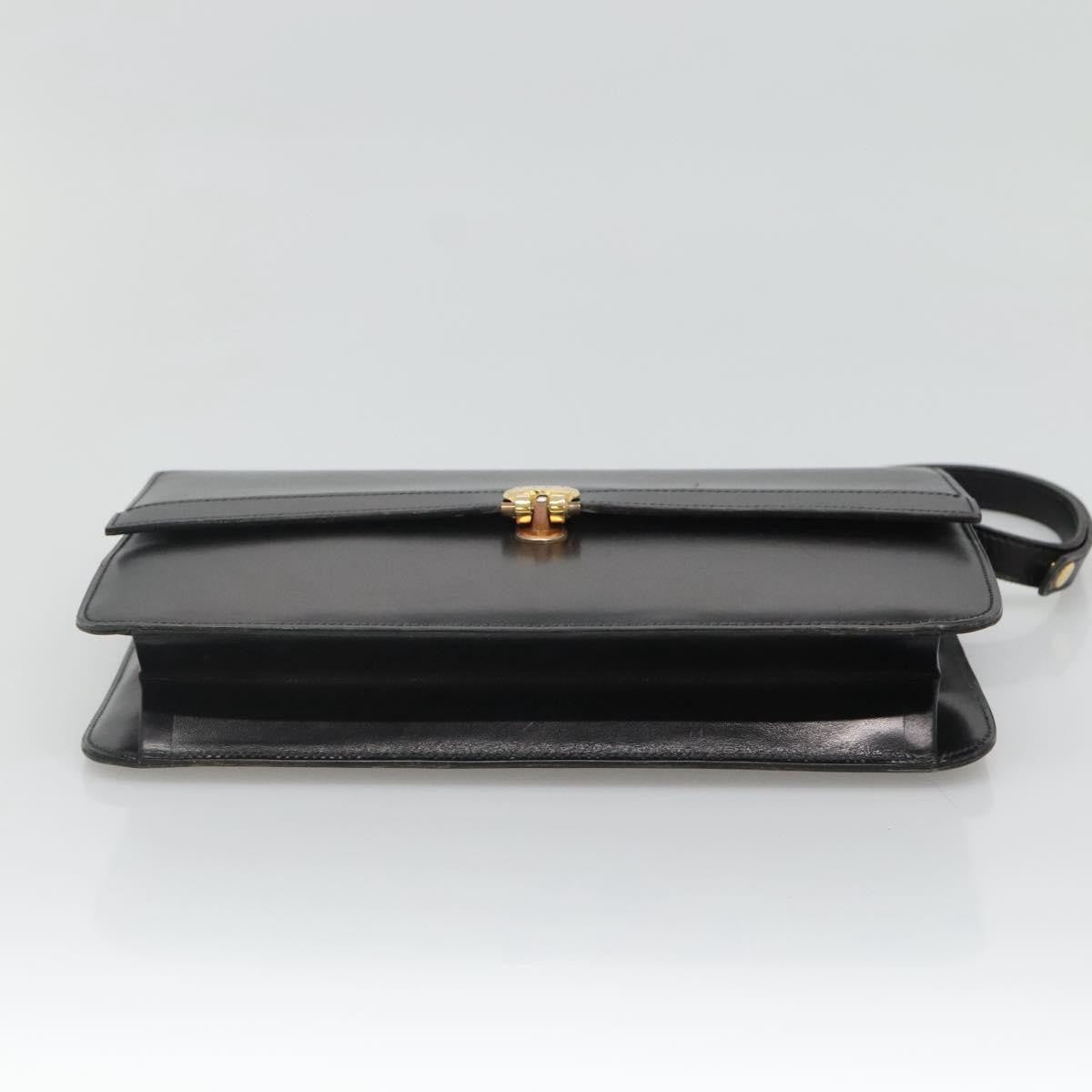 Christian Dior Shoulder Leather, Black, Leather, Shoulder Bag