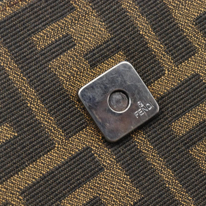 Fendi Vintage Pocket Zucca Canvas, Brown, Canvas, Shoulder Bag