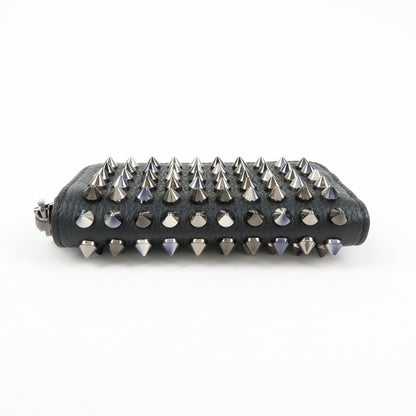 Christian Louboutin Panettone Coin Purse Spiked Leather, Black, Leather, Wallet