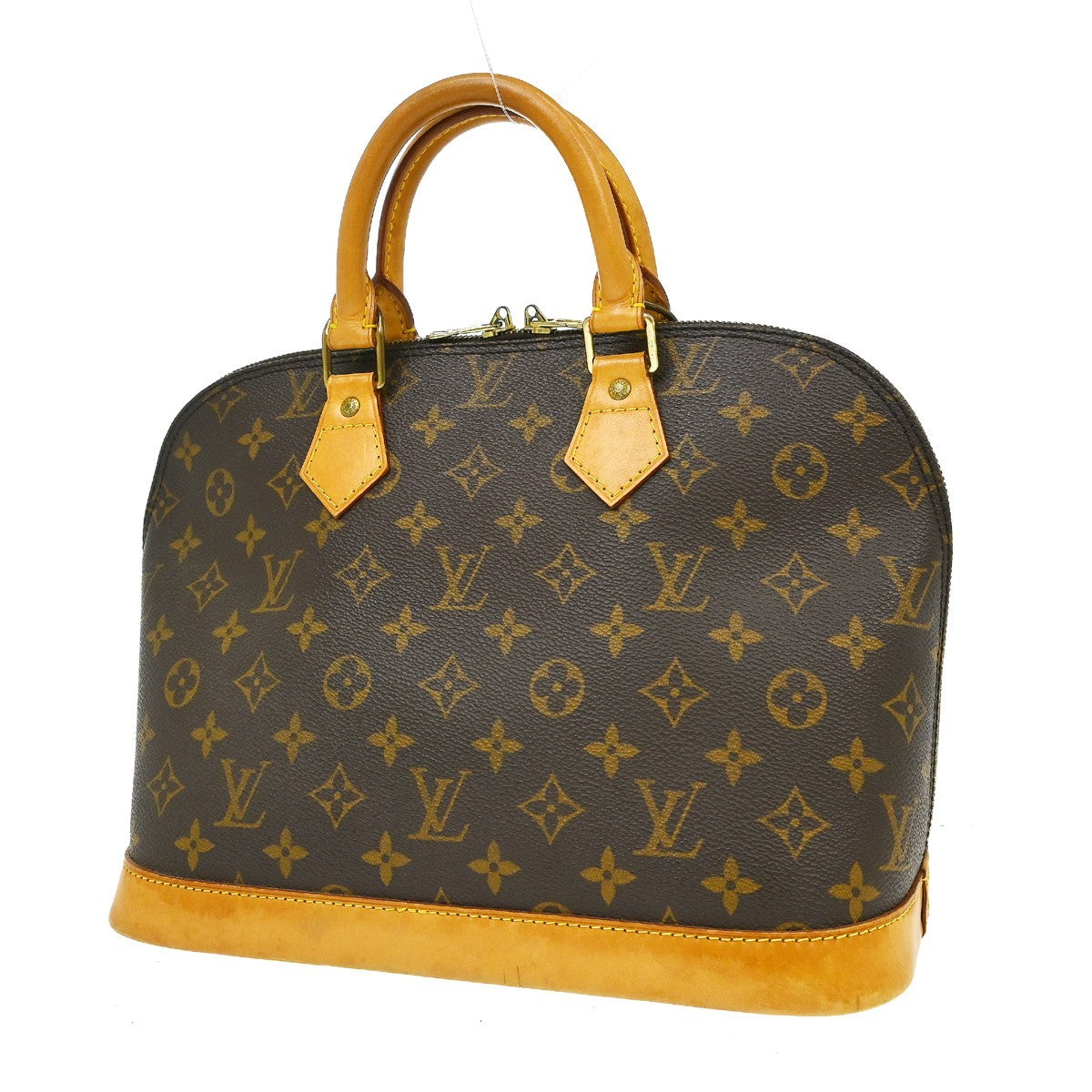Louis Vuitton Alma Monogram Canvas, Brown, Canvas, Handbag