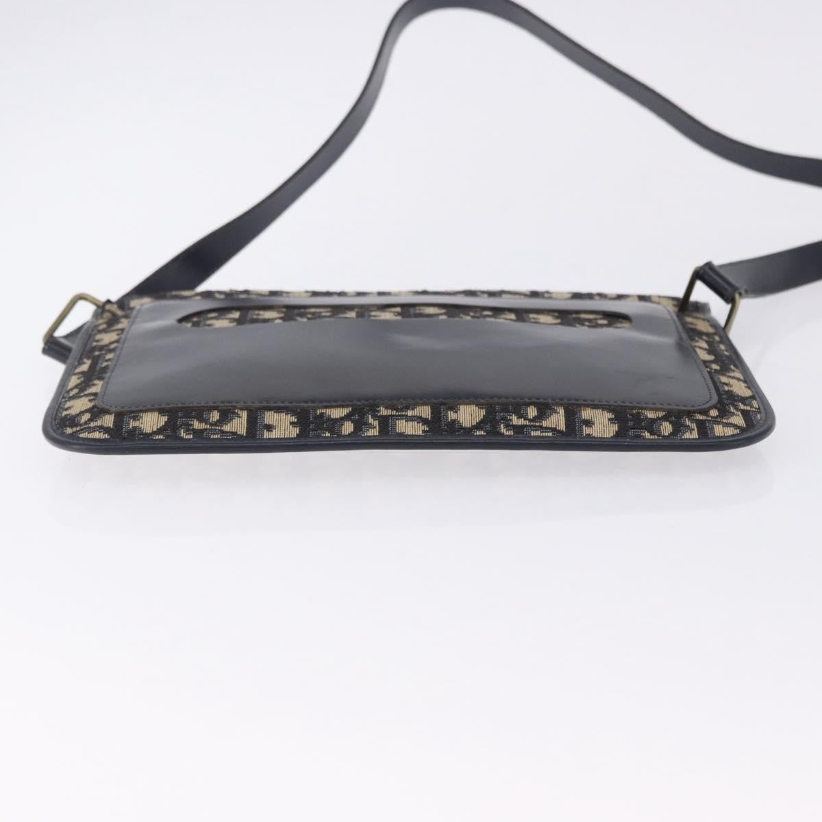 Christian Dior Trotter shoulder Canvas, Navy, Canvas, Handbag