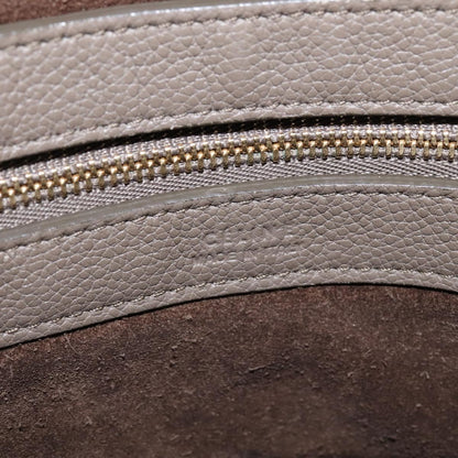 Celine Phantom Cabas Leather, GRAY, LEATHER, Tote bag