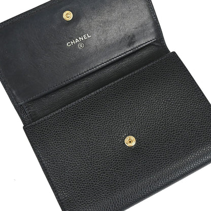 Chanel Timeless CC French Caviar, Black, Calfskin, Wallet