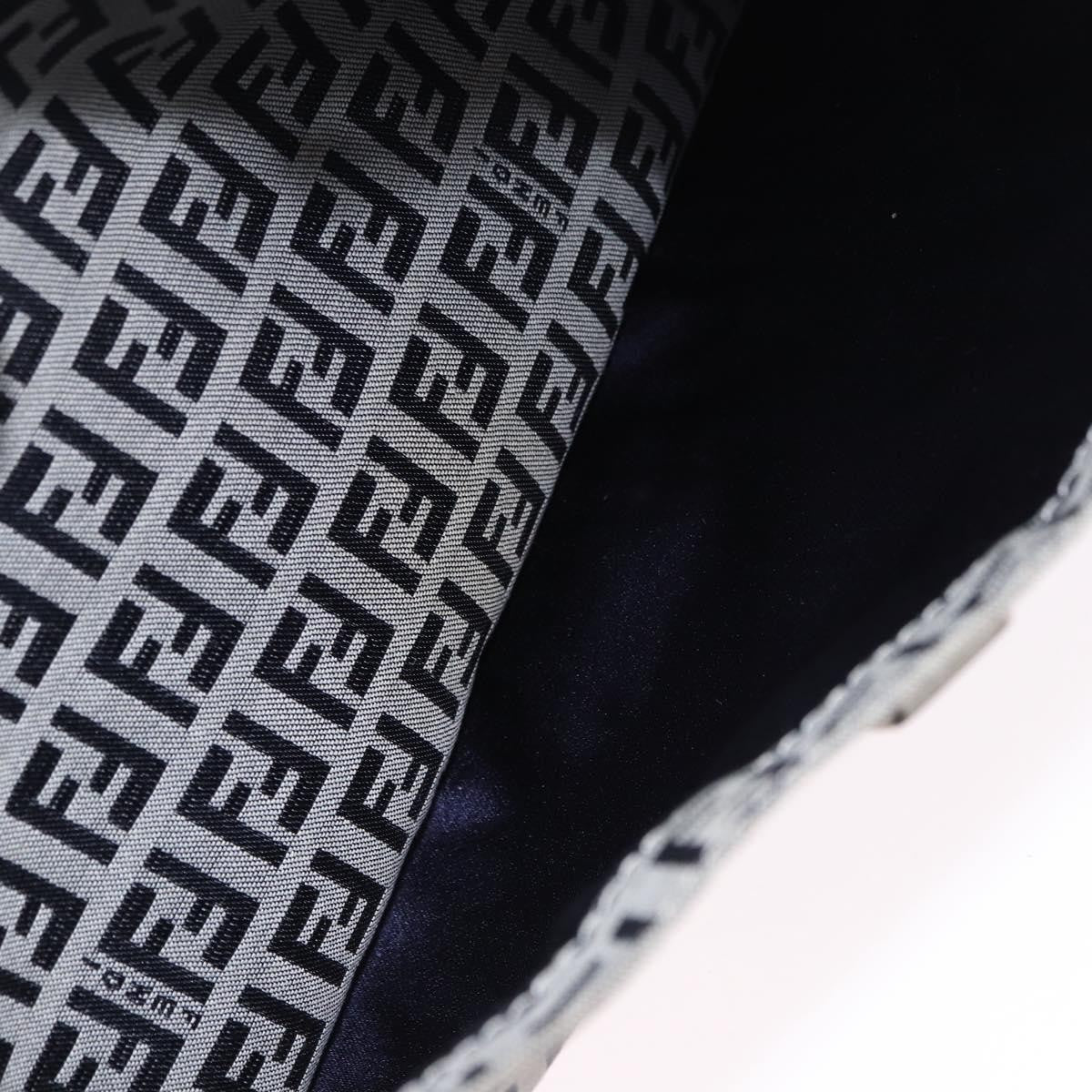 Fendi Buckle Strap Hobo Zucchino Canvas, Navy, Canvas, Shoulder Bag
